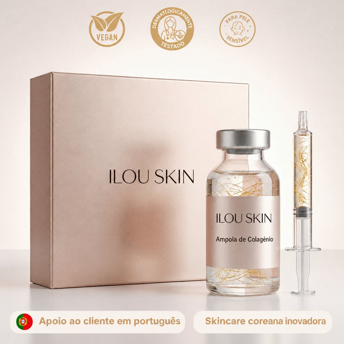 Ilou Skin Sérum Coreano de Péptidos de Seda